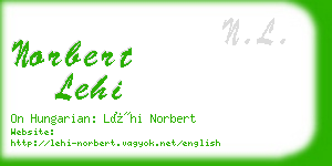 norbert lehi business card